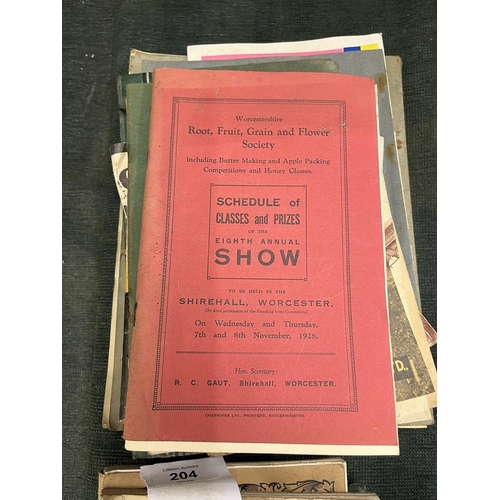 204 - Collection of ephemera 