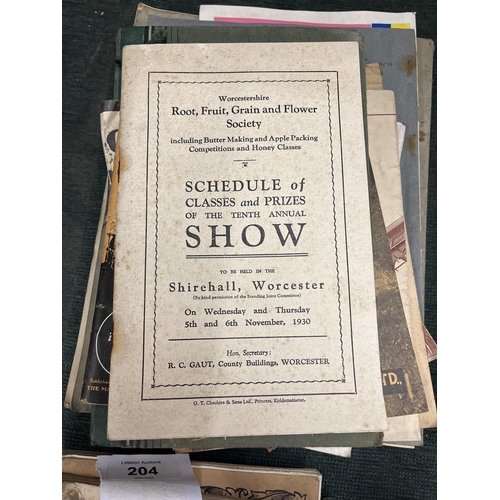 204 - Collection of ephemera 