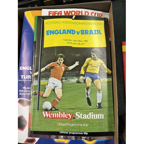 210 - 1980s Wembley International programmes - Approx 80