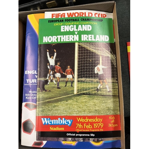 210 - 1980s Wembley International programmes - Approx 80