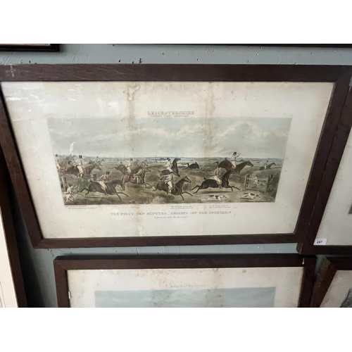 247 - Set of 4 Leicestershire hunt pictures