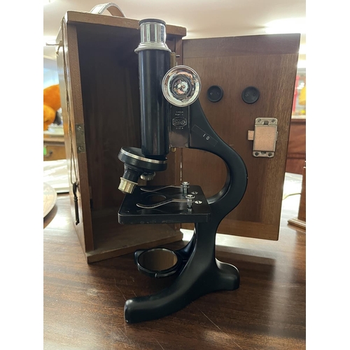 260 - Antique microscope in original box