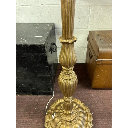 289 - Gilt standard lamp