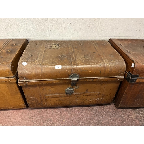 290 - 3 metal storage chests