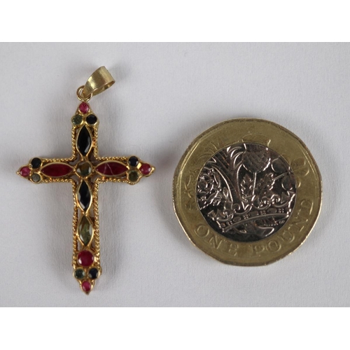 3 - Gold stone set cross