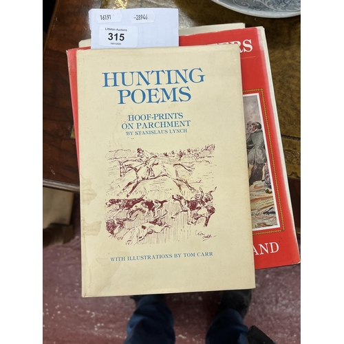 315 - 5 books on hunting inc first edition of Hunting Verse