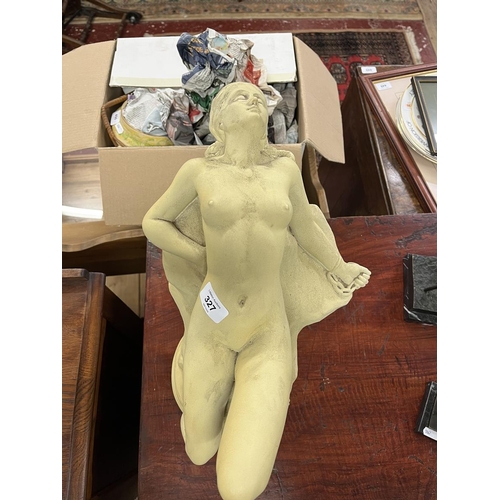 327 - Reclining nude bisque figure - Approx H: 40cm