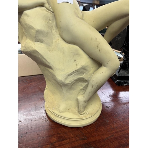 327 - Reclining nude bisque figure - Approx H: 40cm