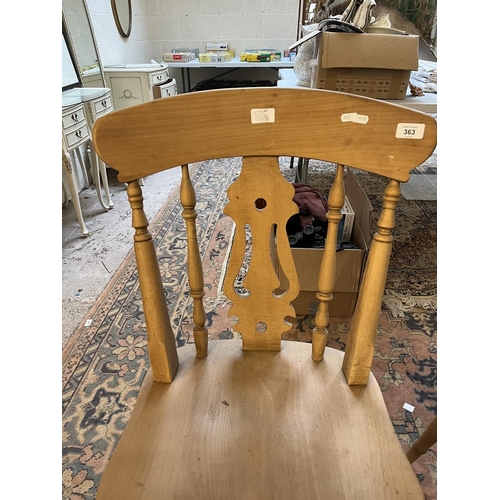 363 - Pair of beech dining chairs