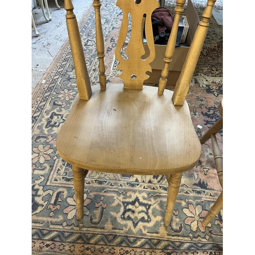 363 - Pair of beech dining chairs