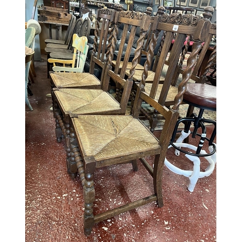 426 - Set of 6 rush seated dining chairs