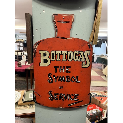 441 - 2 Vintage Bottogas sign - Approx: 19cm x 44cm