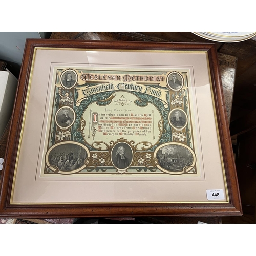 448 - Collection of John Wesley prints and plates