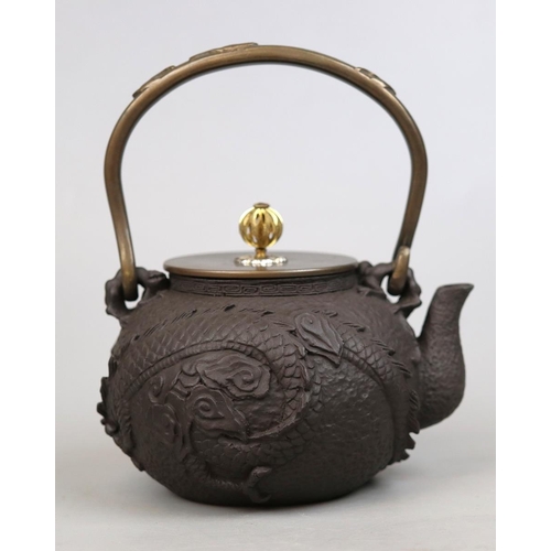 99 - Chinese bronze tea pot