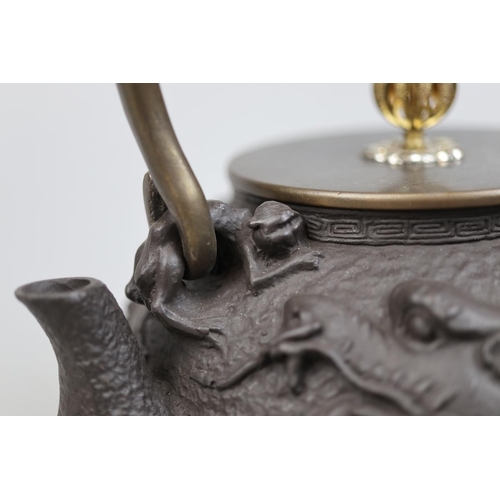 99 - Chinese bronze tea pot