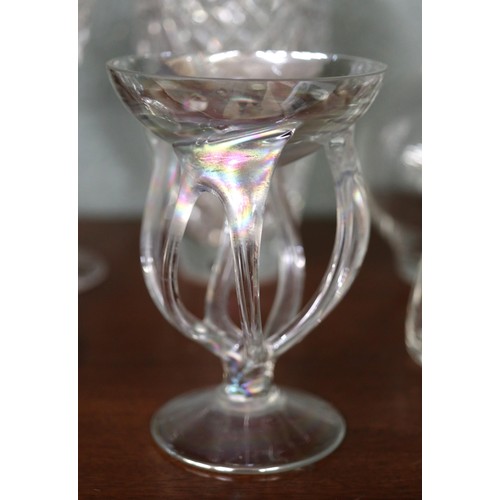 168 - Collection of glassware to include crystal and hallmarked silver stemmed glasses