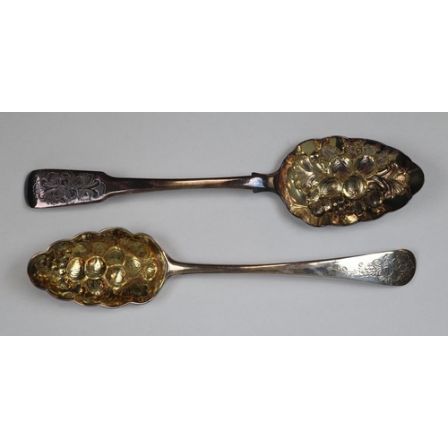 13 - Two hallmarked silver server berry spoons - Approx 120g