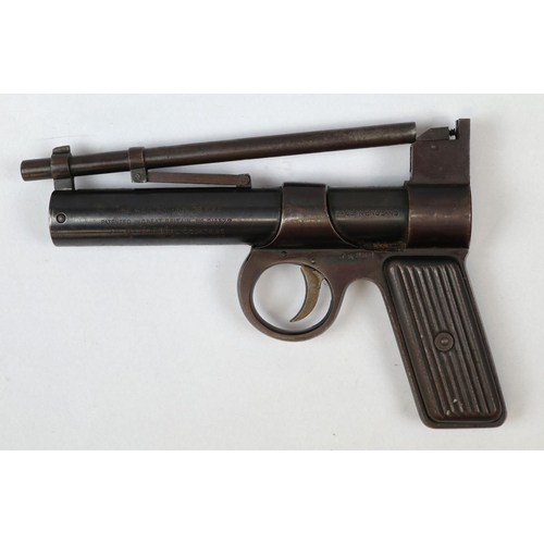 188 - Early Webley Junior with tin-plate grip .177 air pistol S/N J5954