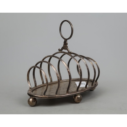 21 - Heavy hallmarked silver toast rack - Approx 341g