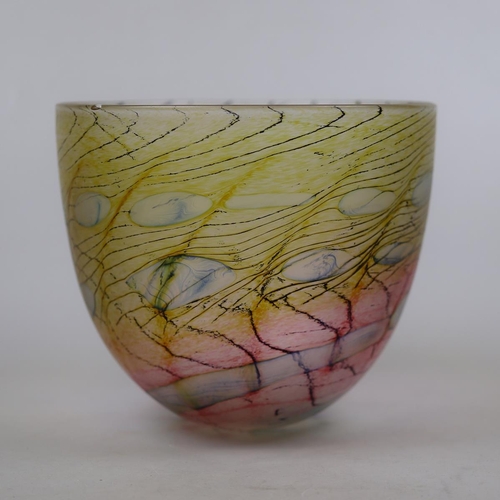 213 - Studio glass vase - signed Andrews- Approx H: 15cm