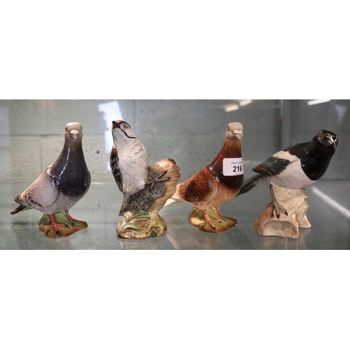 216 - 4 Beswick birds