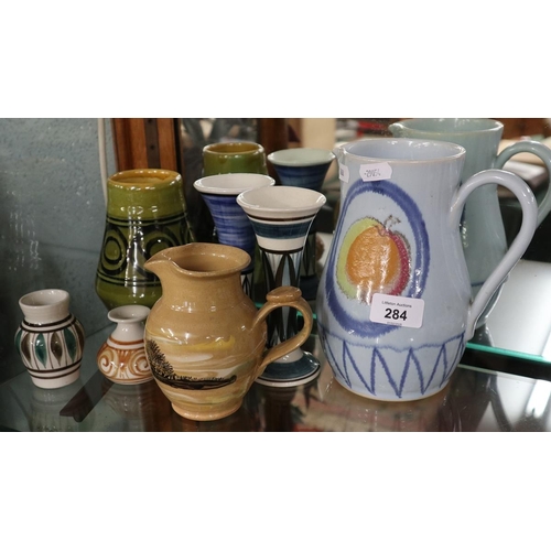 284 - Collection of studio pottery