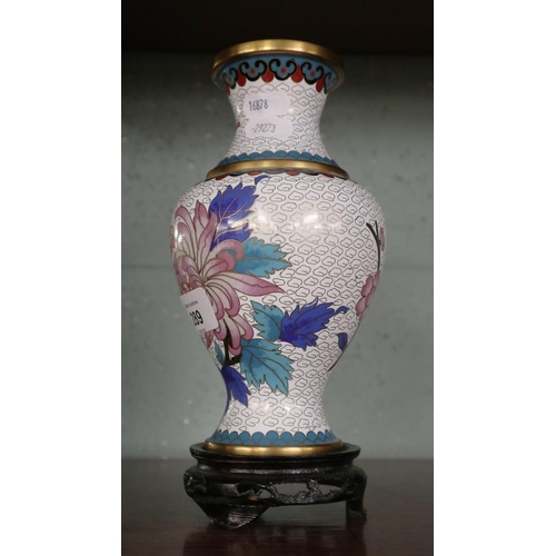 289 - Cloisonne vase - Approx H: 20cm