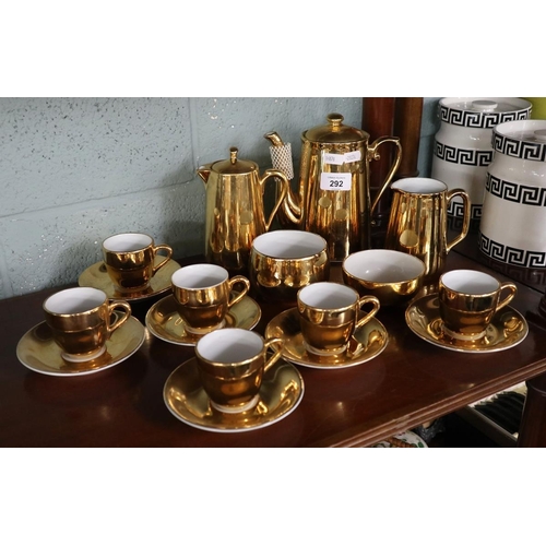 292 - Royal Worcester gold coffee service