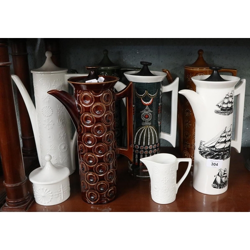 304 - Collection of Portmerion coffee pots