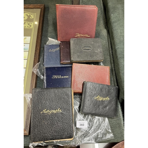 360 - 8 Autograph books - 1900-1950s