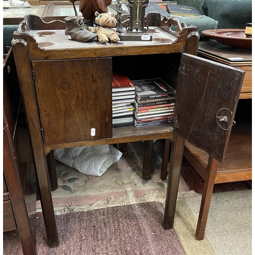 361 - Antique mahogany tray top night stand