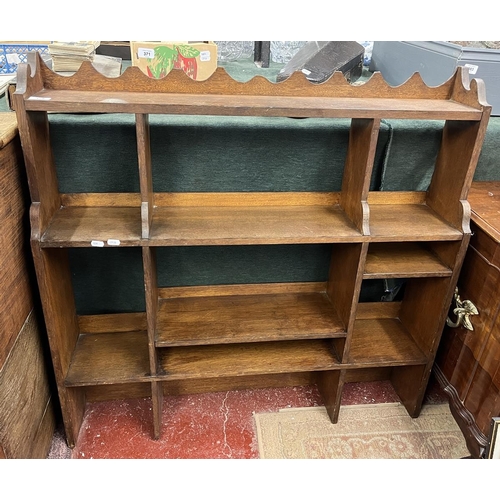 379 - Oak open back bookcase