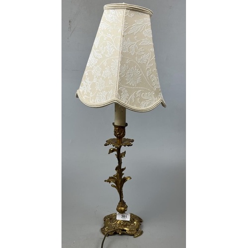 381 - Gilt table lamp