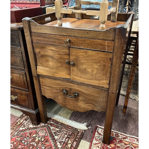 401 - Antique mahogany tray top night stand