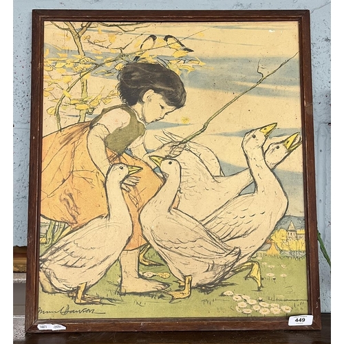 449 - Framed print - The Goose Girl