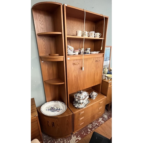 554 - G-Plan teak unit together with corner cupboard