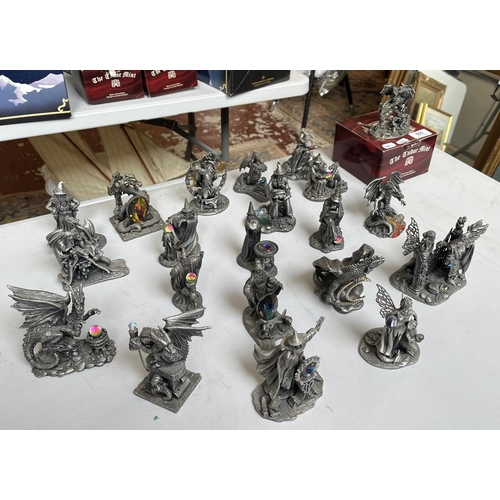 592 - Collection of pewter Myth & Magic figures