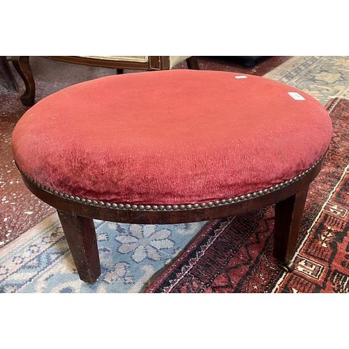 628 - Antique footstool on casters