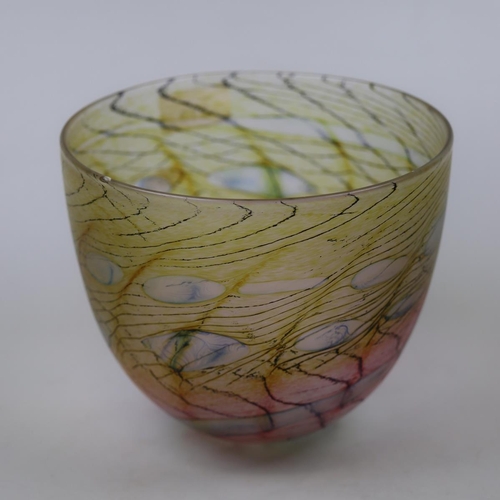 213 - Studio glass vase - signed Andrews- Approx H: 15cm