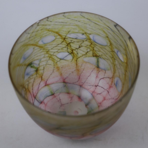 213 - Studio glass vase - signed Andrews- Approx H: 15cm