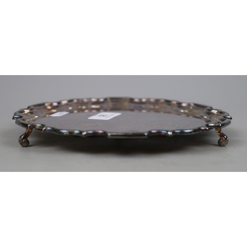 25 - Hallmaked silver salver - Approx weight 390g