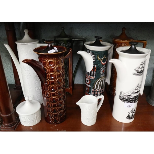 304 - Collection of Portmerion coffee pots