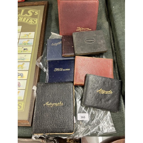 360 - 8 Autograph books - 1900-1950s