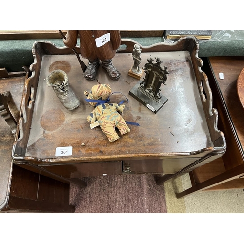 361 - Antique mahogany tray top night stand