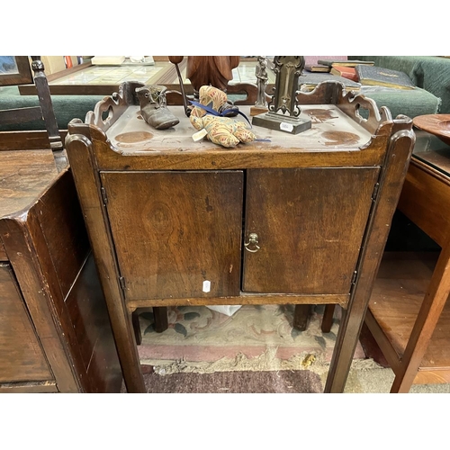 361 - Antique mahogany tray top night stand