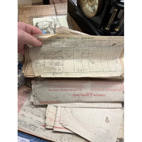 368 - 1940s WW2 GWR railway and freight dockets mostly from Royal Leamington Spa