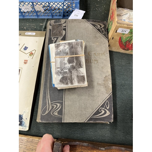 370 - Well populated postcard album together with loose postcards