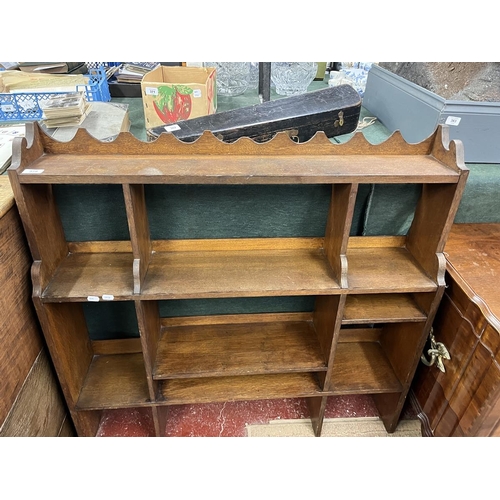 379 - Oak open back bookcase