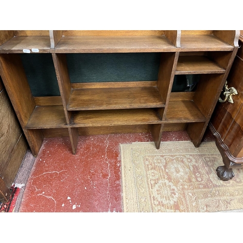 379 - Oak open back bookcase