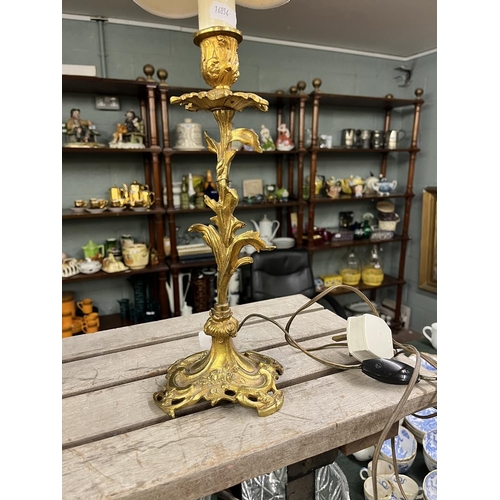 381 - Gilt table lamp